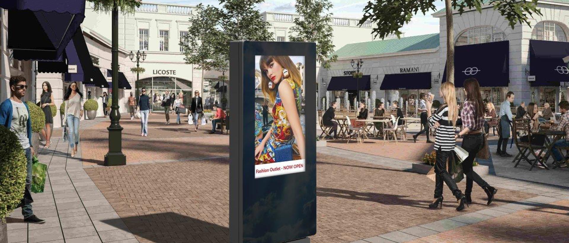 Exterior digital signage display screens