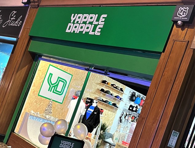 Aluminium Signs Tray with Acrylic Cut Letters & Internal Foamex Printed Board for Yapple Dapple by Signs Express Loughborough
