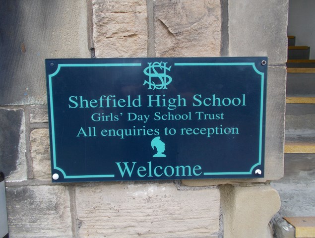 Sheffield High School Printed Alumnium Wall Plaque (1)