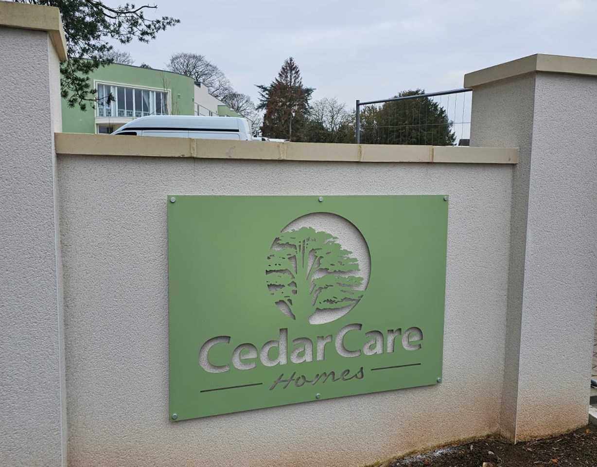 Cnc Cut Exterior Sign Manufactured And Installed For Care Home In Bristol