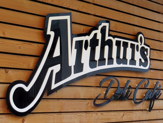 Arthurs Deli Cafe Arylic Exterior Sign