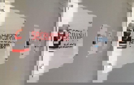 Internal 5mm acrylic plaques with flush cap fixings