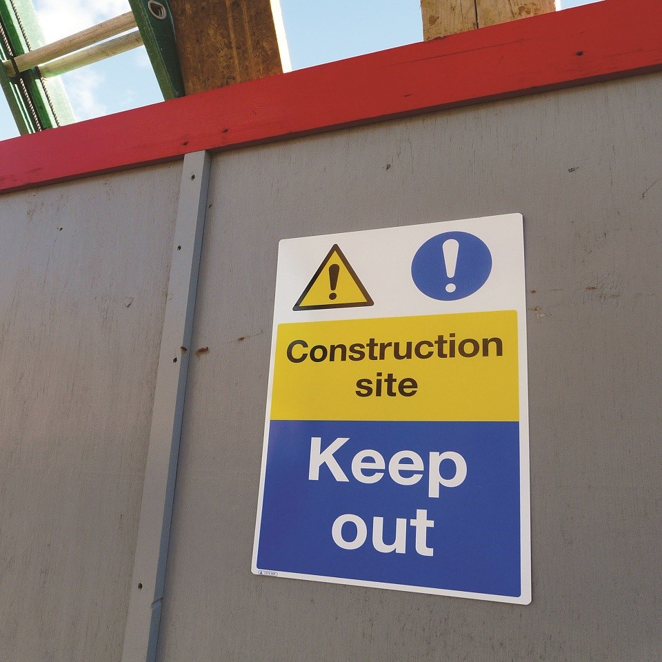 The signage guide for construction sites