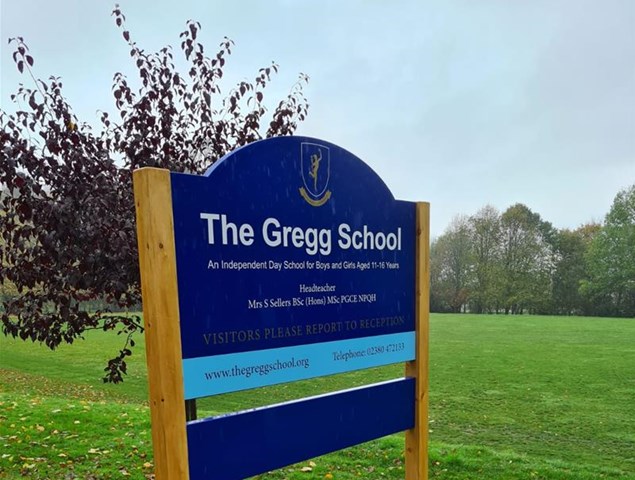 Education Gregg School Post And Panel Sign Southampton