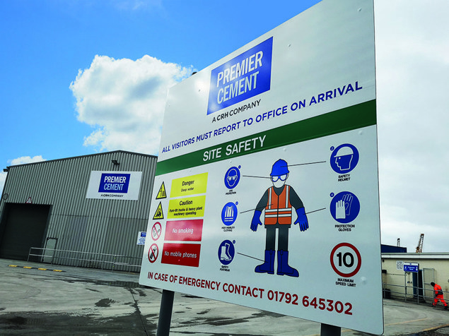Premier Cement Construction & Tradespeople Outdoor Business Signs Post And Panel Signs (Swansea)
