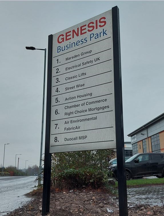 Genesis Business Park Sign Sheffield