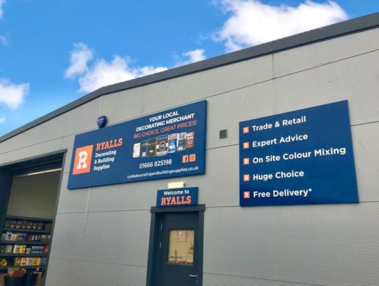 Ryalls Decorating Warehouse Site Signage (Signs Express Bath)