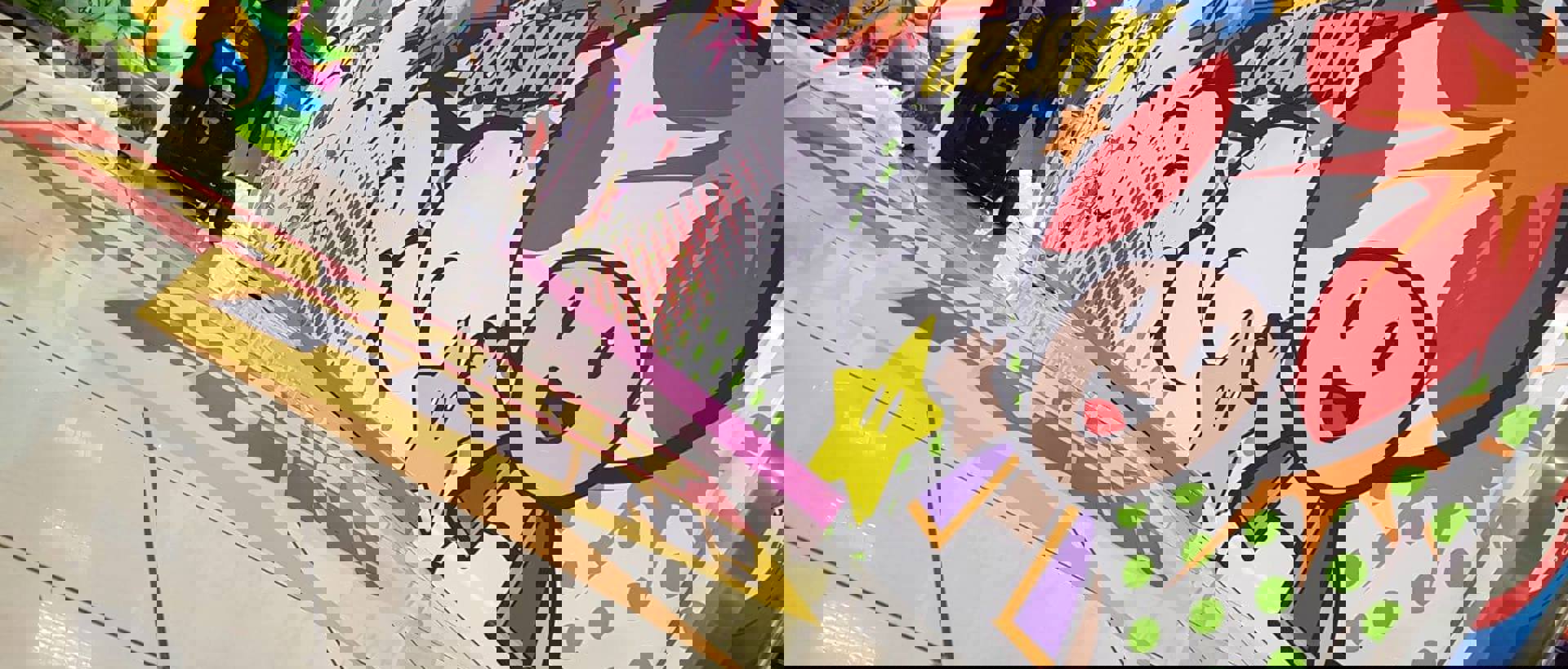 Full colour wall graphic