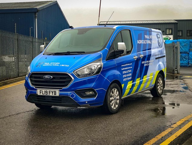 Blue Ford Van Modular Wrap