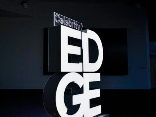 Celebrity Edge illuminated sign