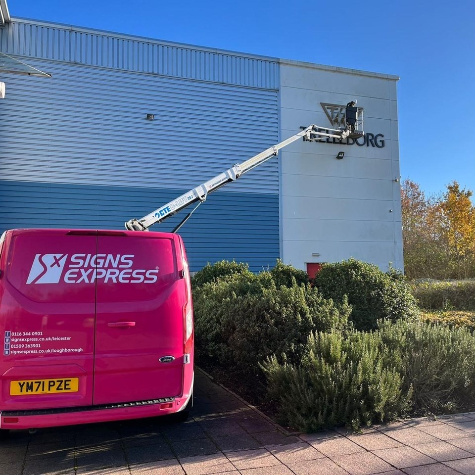 Built Up Aluminium Logo & Letters Trelleborg Signs Express Leicester