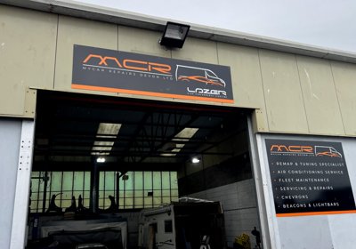 3mm Aluminium Composite Fascia & Services Signs With Digital Printed Graphics