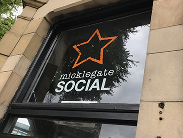Micklegate Social Window Graphic Signs Express York