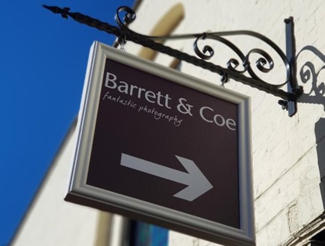 Projecting Sign For Barrett & Coe Studio In Waltham Abbey By Signs Express Harlow