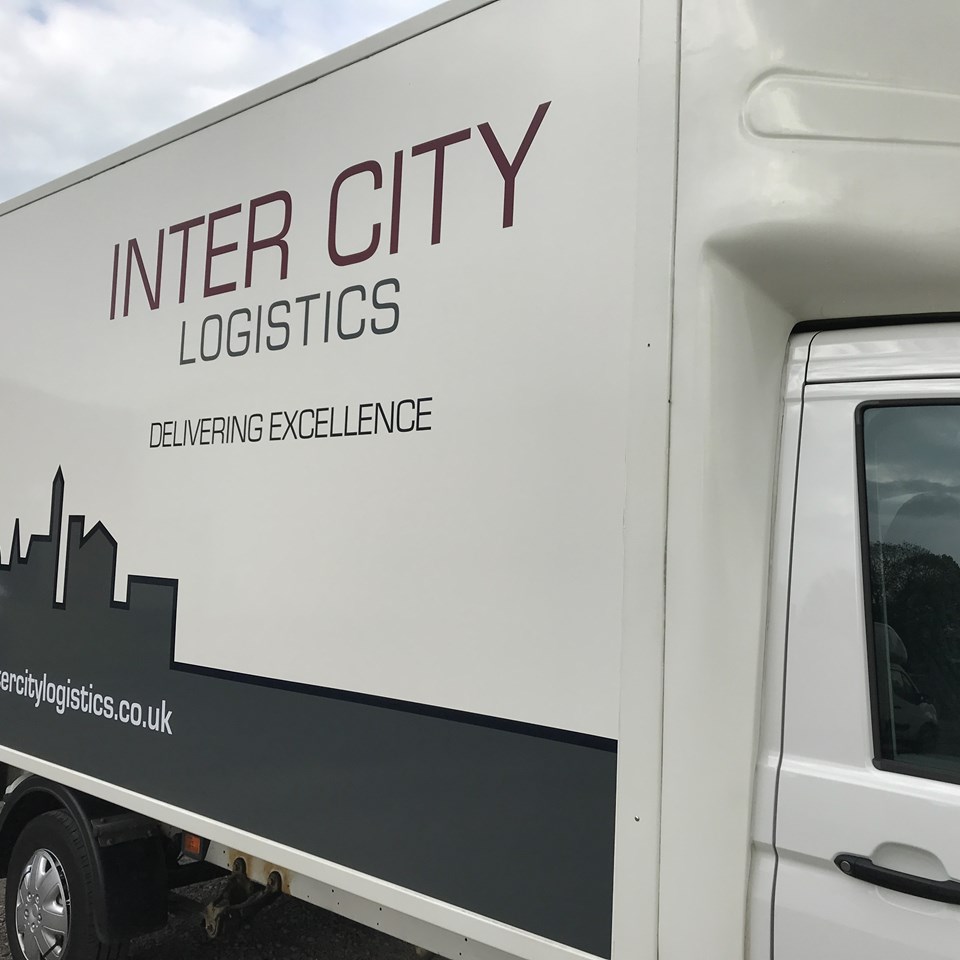 Vinyl Van Graphics For Inter Cit Logistics By Signs Express Macclesfield