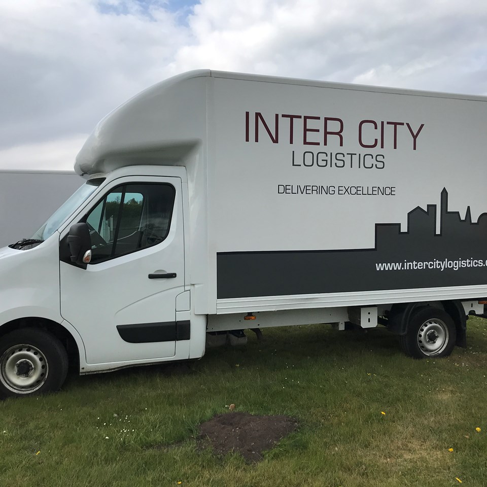 Illustrated Vinyl Van Graphics For Inter Cit Logistics By Signs Express Macclesfield