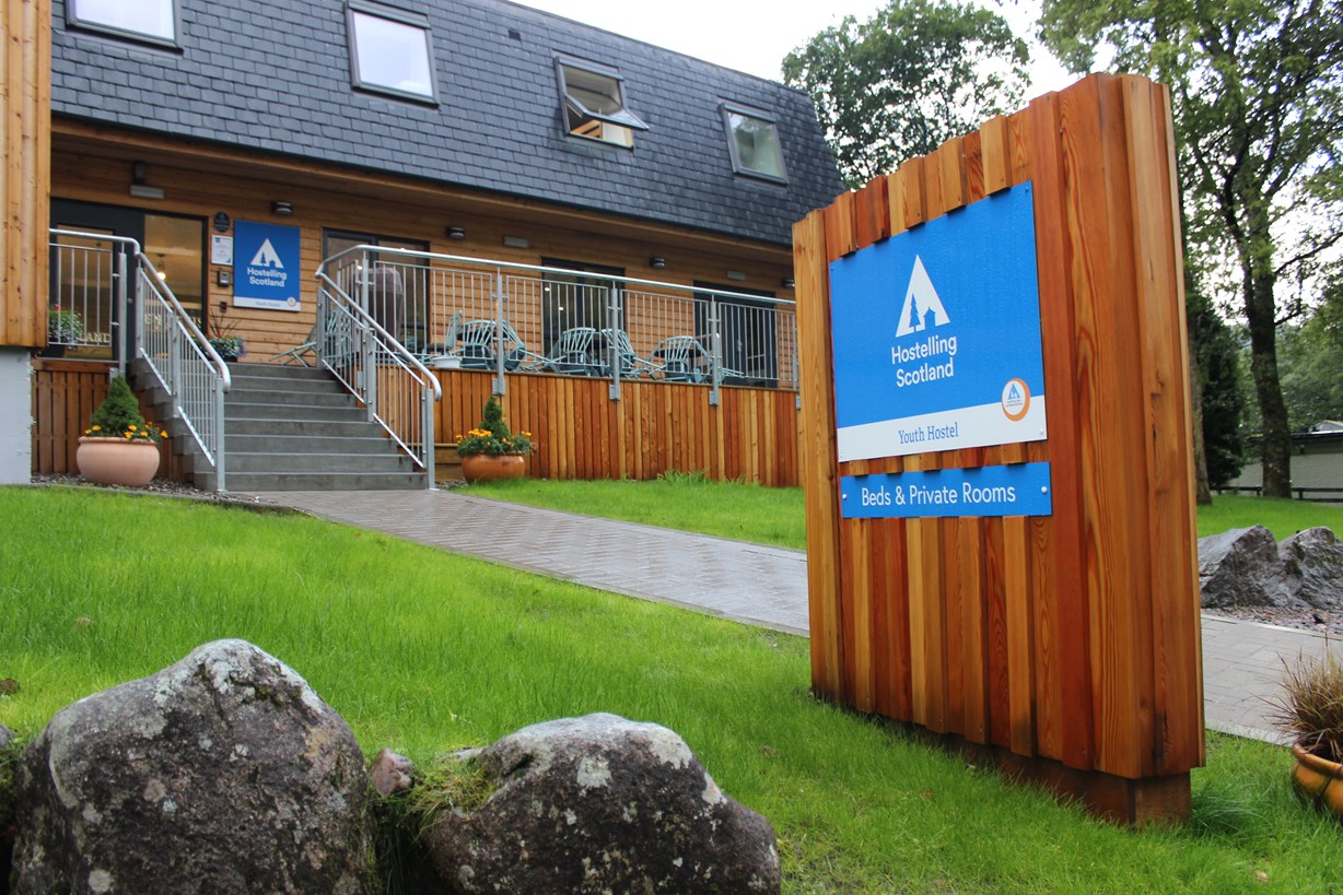 Exterior signage for Hostelling Scotland by Signs Express Falkirk
