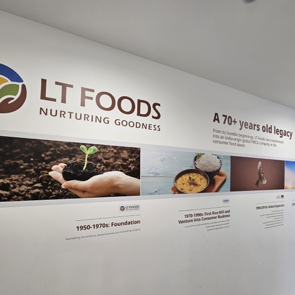Timeline Wall Graphics LT Foods Harlow By Signs Express