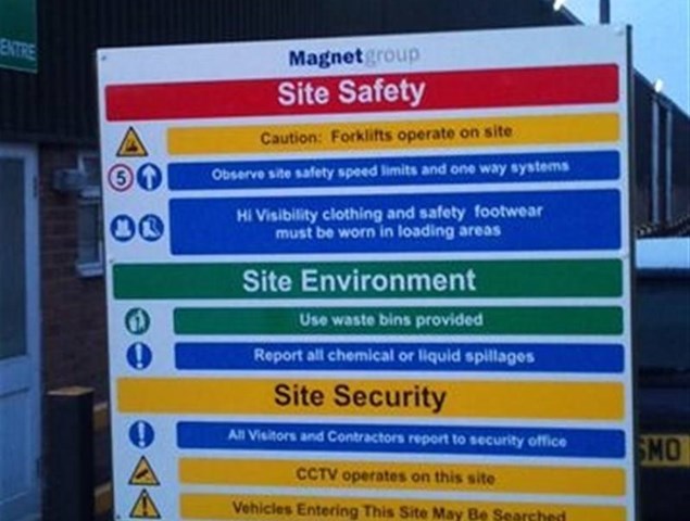 Magnet Group Health And Safety Sign South Durham