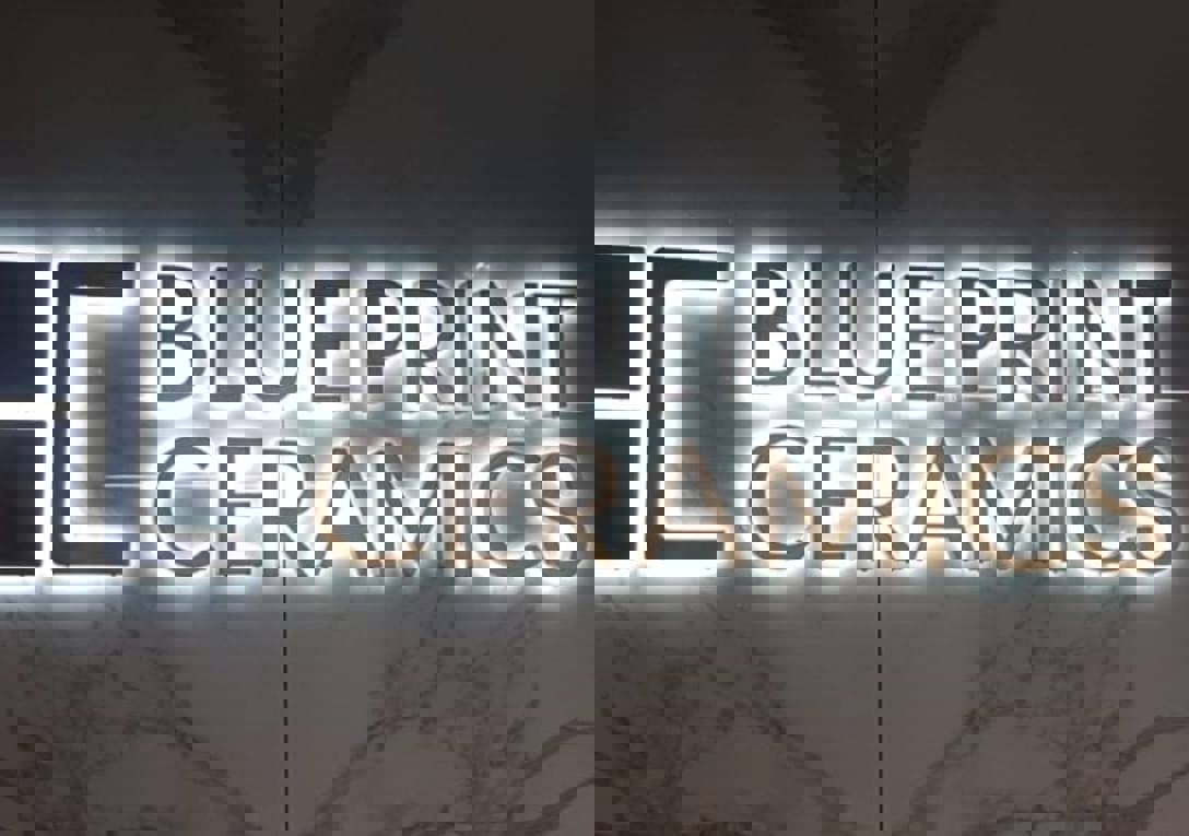 Halo illuminated sign