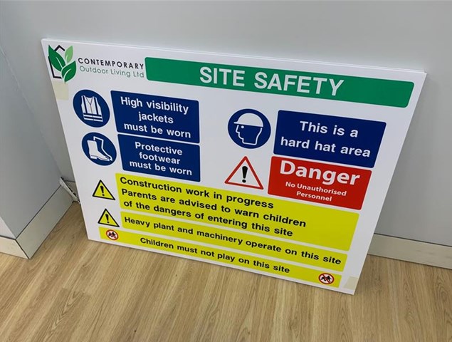 Construction Site Heath And Safety Signage Oxford
