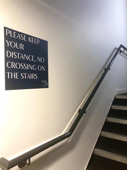Bath Signs Express Bath Fitting Covid 19 Cut Vinyl Signage At Bath Spa University 3 Big