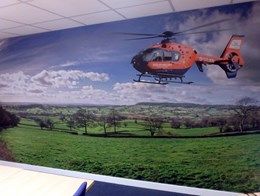 Interior Signs Full Colour Digitally Printed Photo Wall Graphic For Devon Air Ambulance, Exeter