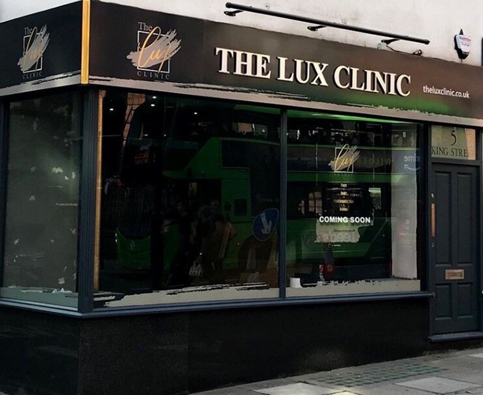 The Lux Clinic Exterior Sign