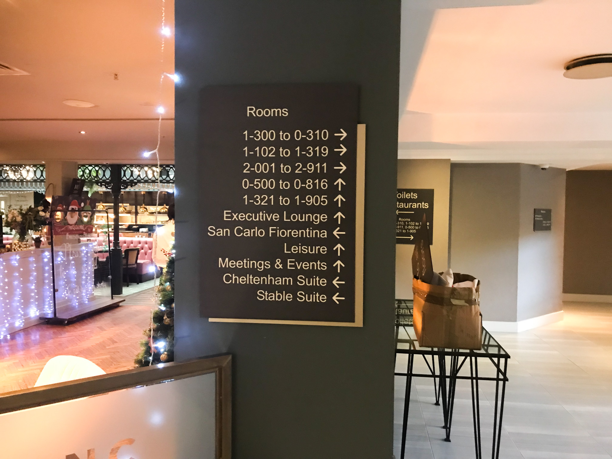 Wayfinding to help guests navigate the Marriott Delta Hotel