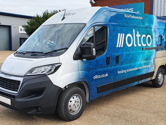 Peugeot Boxer sides wrapped for Oltco Peterborough