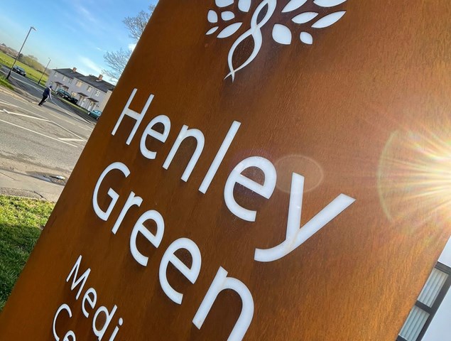 Illuminated Corten Steel Monolith for Henley Green Medical Centre Coventry